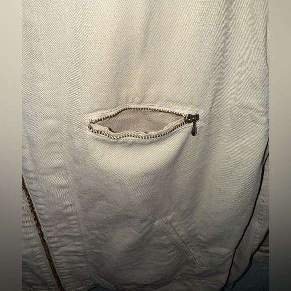 JOHNNY WAS COLLECTION Workman Denim Tencel Cotton Collard Zip Up Jacket VINTAGE - Picture 8 of 14